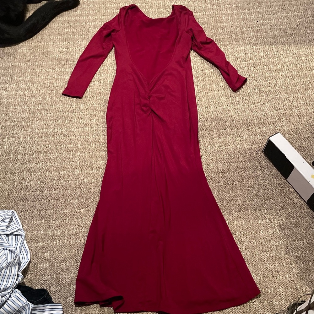 Red Floor Length Dress Size Large